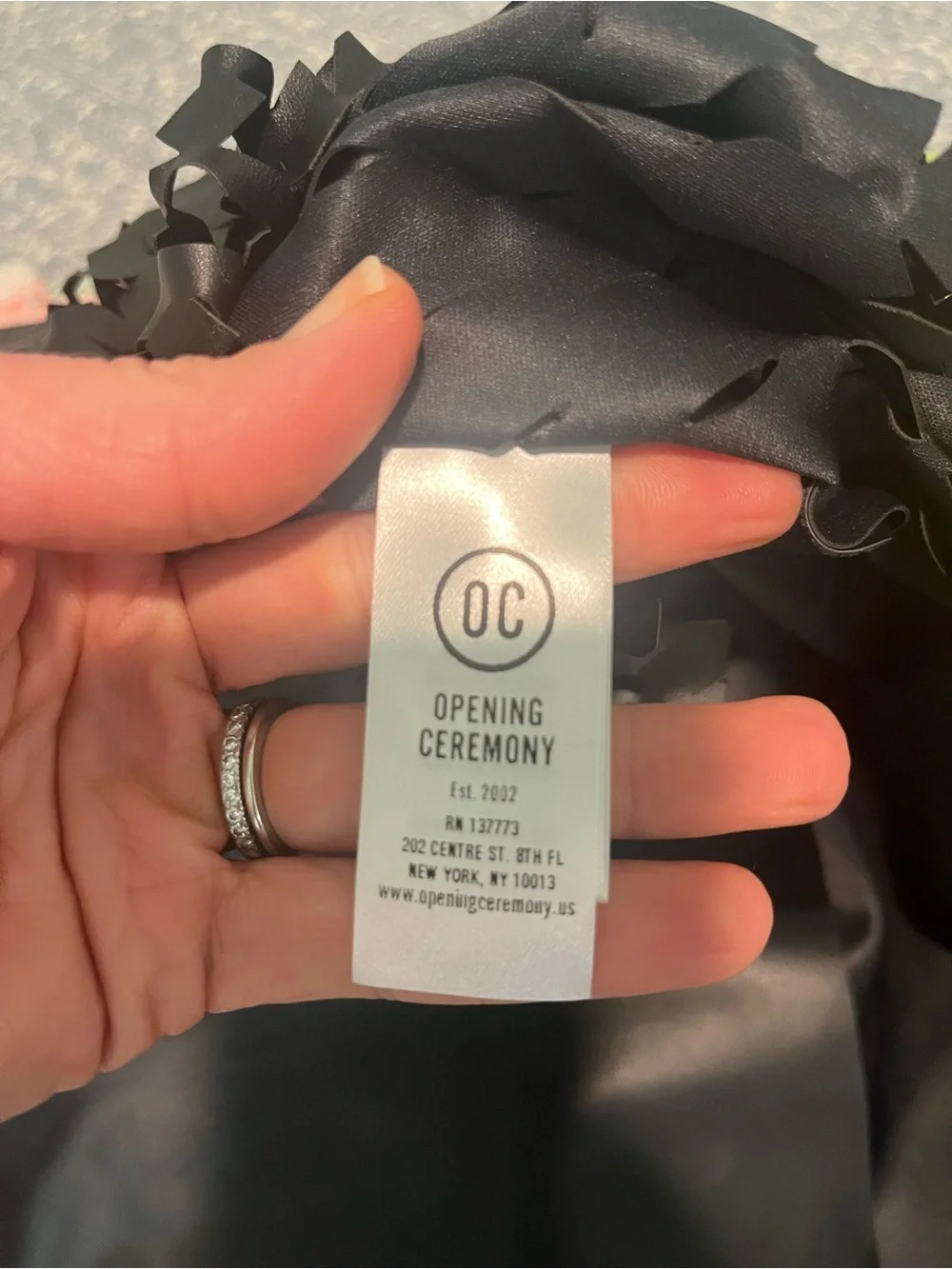 Opening Ceremony Black Leather Laser-Cut Sleeveless Shift Top